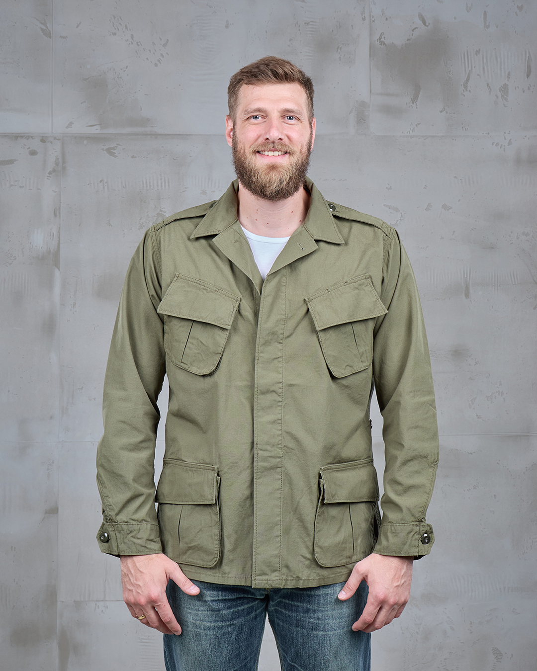 1966 Jungle Jacket olive – Lightweight Cotton Poplin Jungle Jacket-3XL